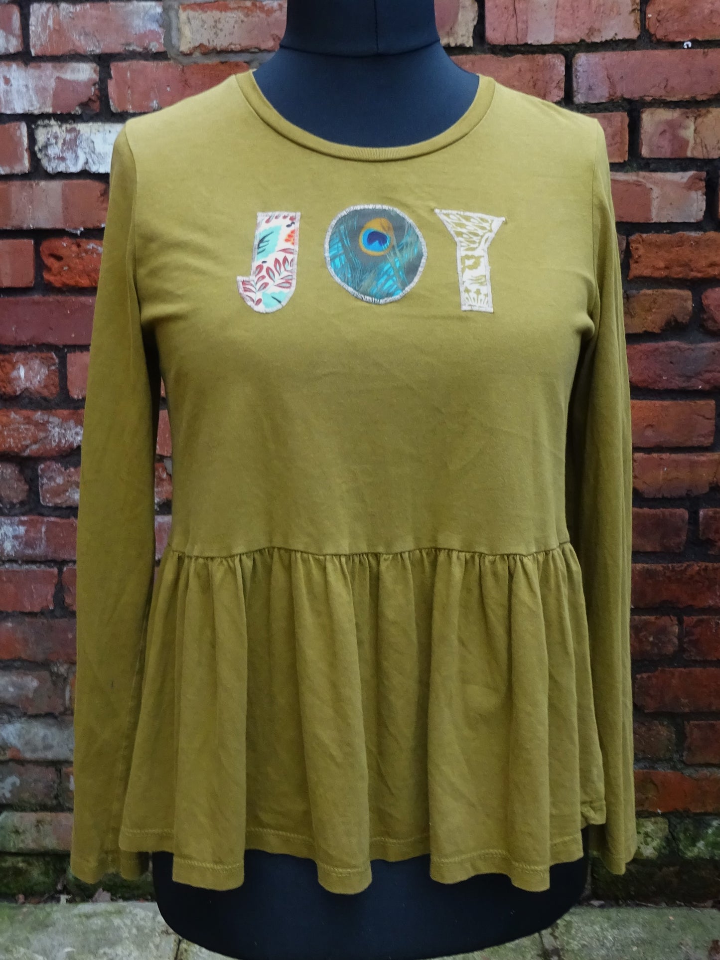 Sage green JOY peplum top