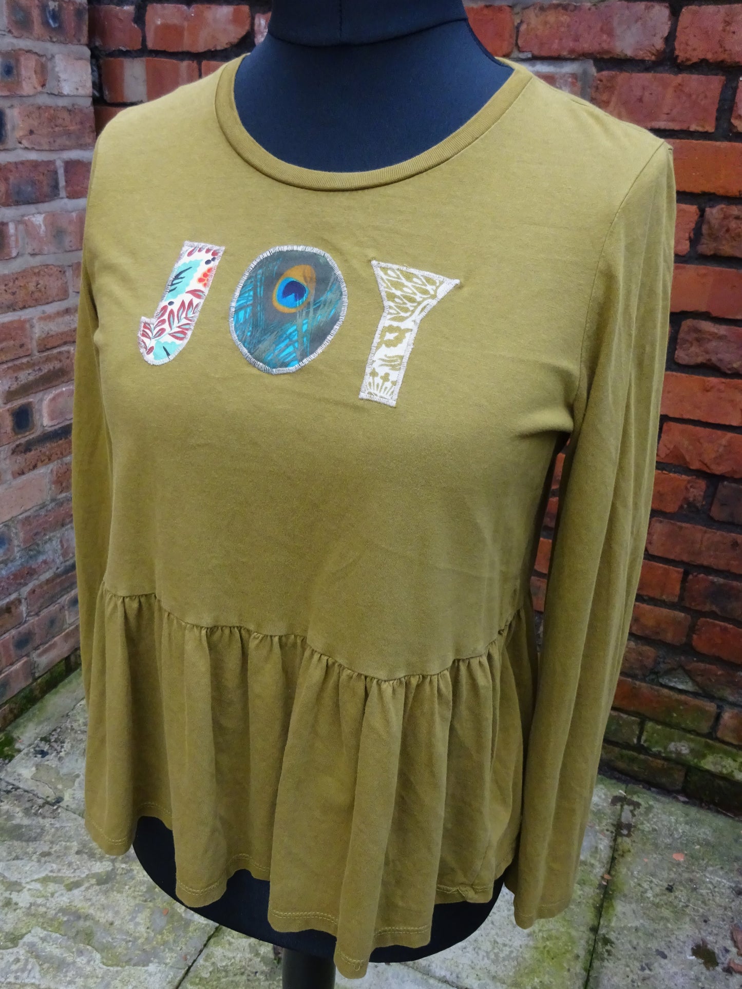 Sage green JOY peplum top